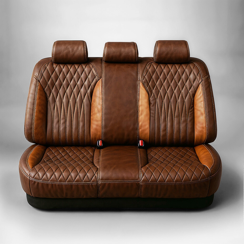 Diamond Chevron Stitching Coffee