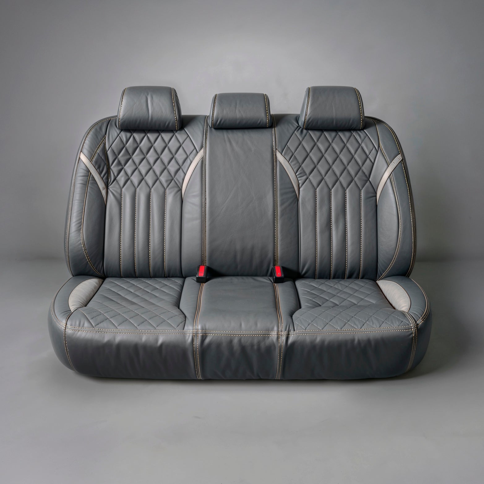 Diamond Chevron Stitching Gray