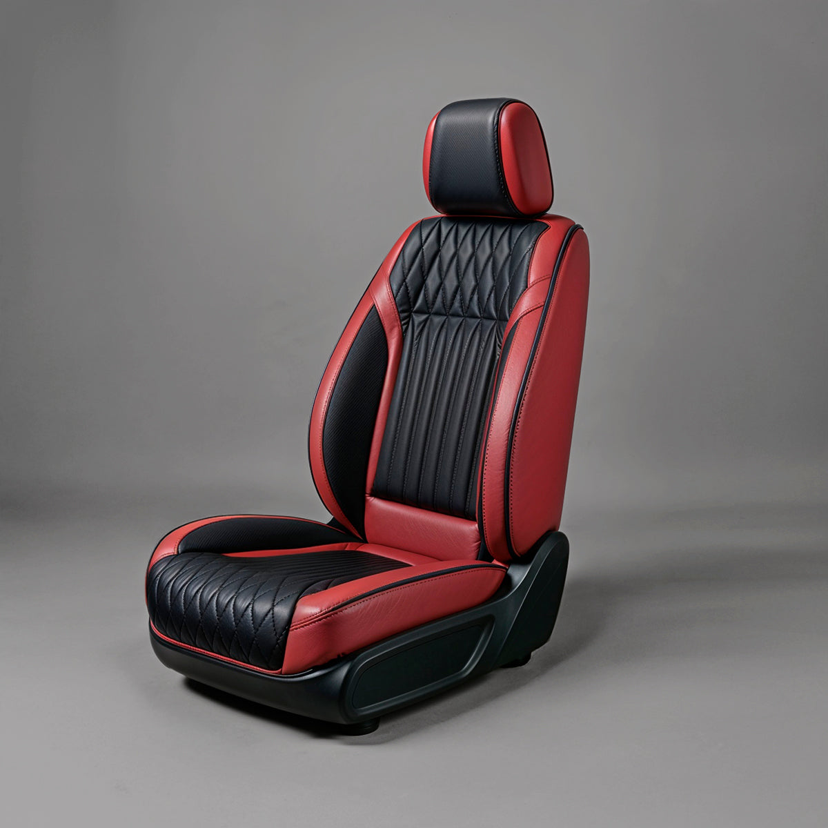 Diamond Chevron Stitching Wine red