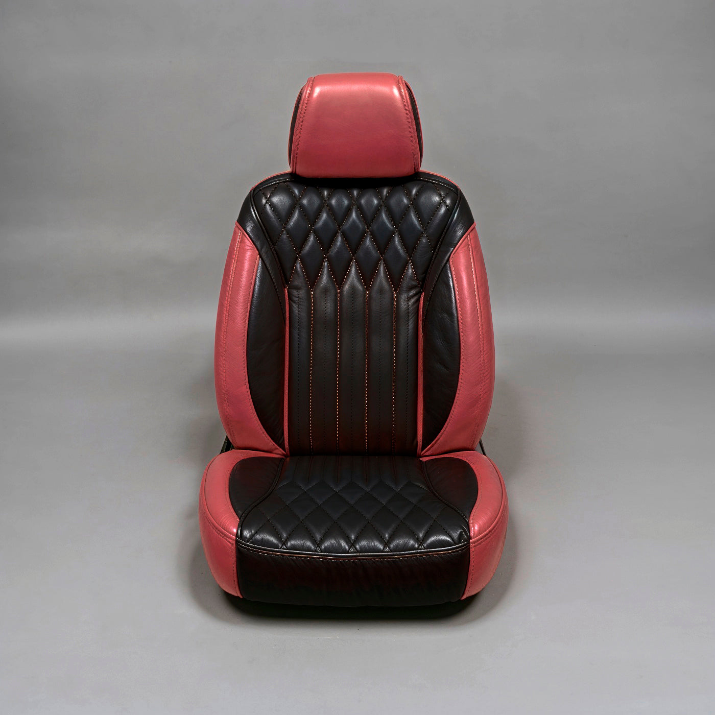 Diamond Chevron Stitching Wine red