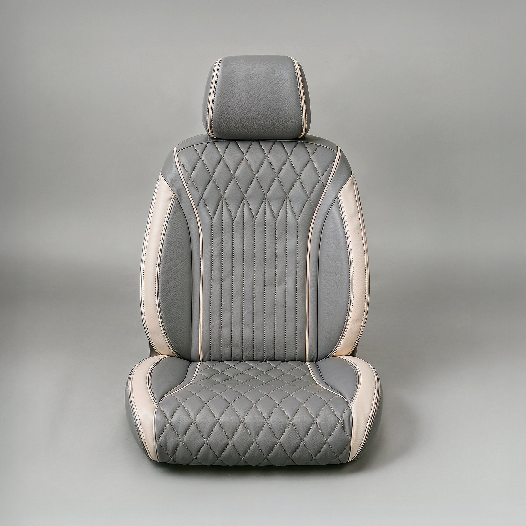 Diamond Chevron Stitching Gray