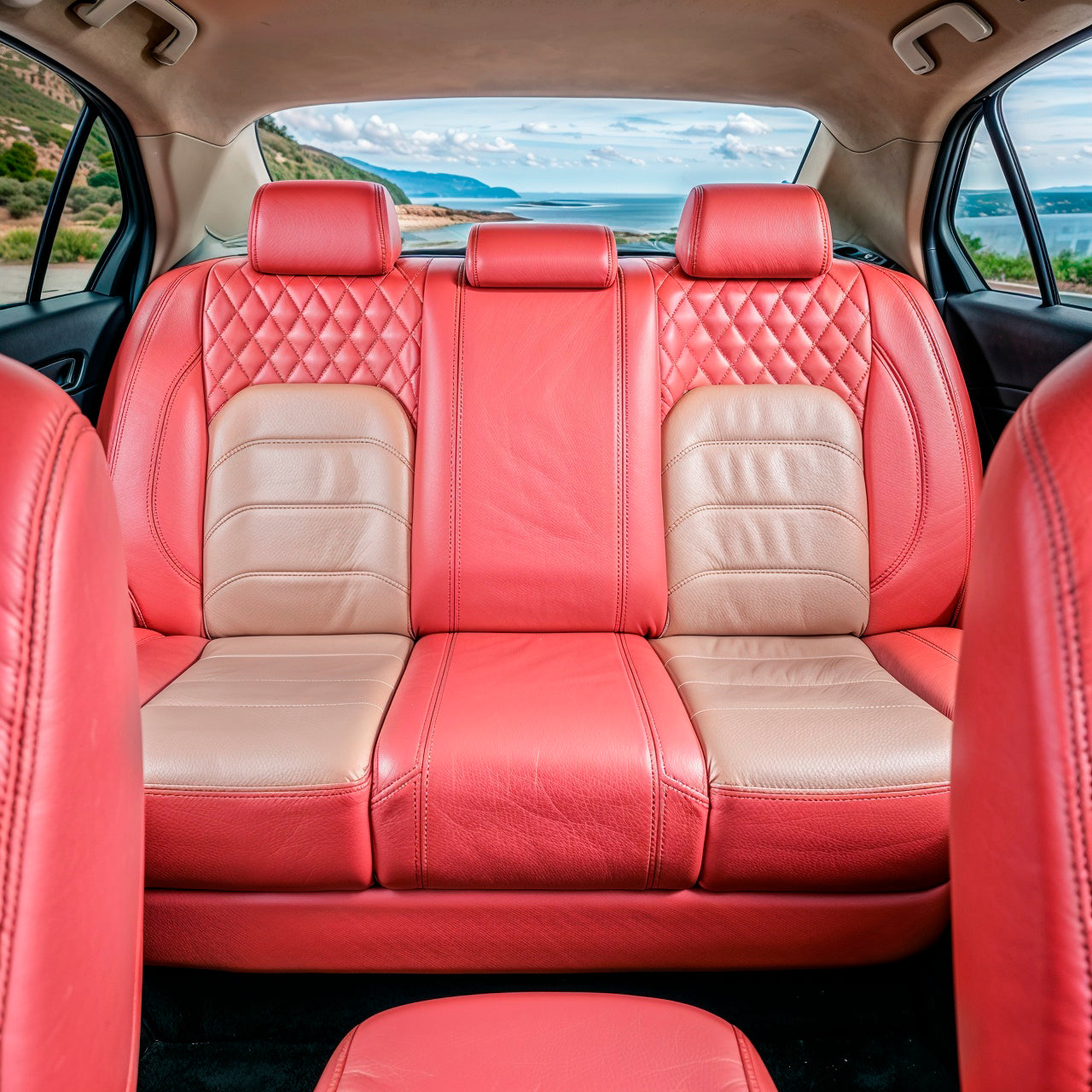 Horizontal Ribbed Pattern Pink