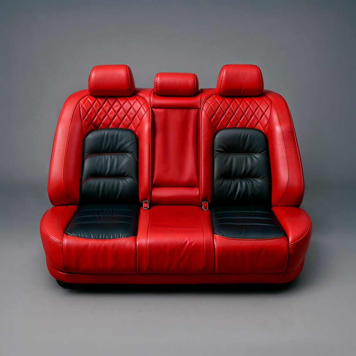 Horizontal Ribbed Pattern Black&Red