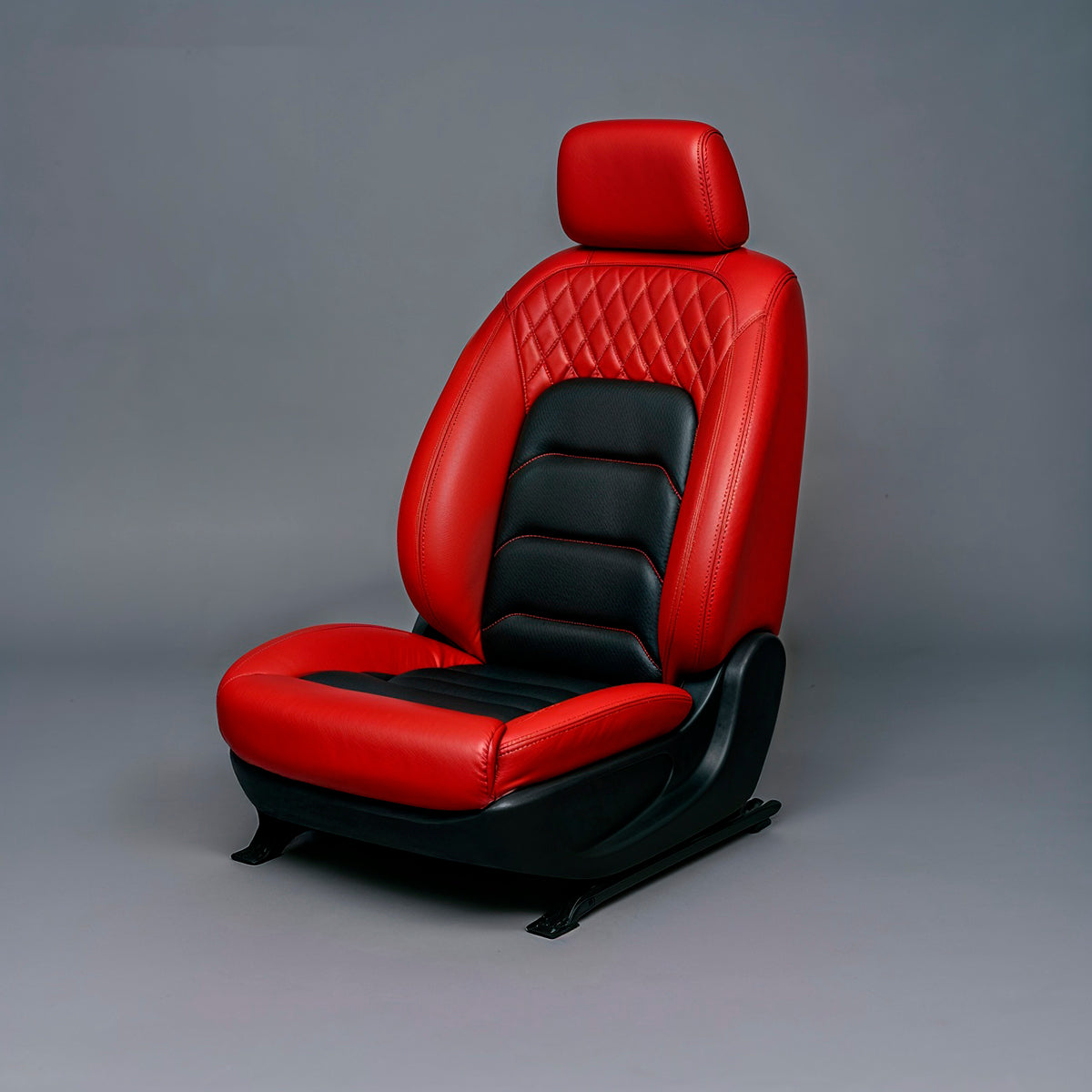 Horizontal Ribbed Pattern Black&Red