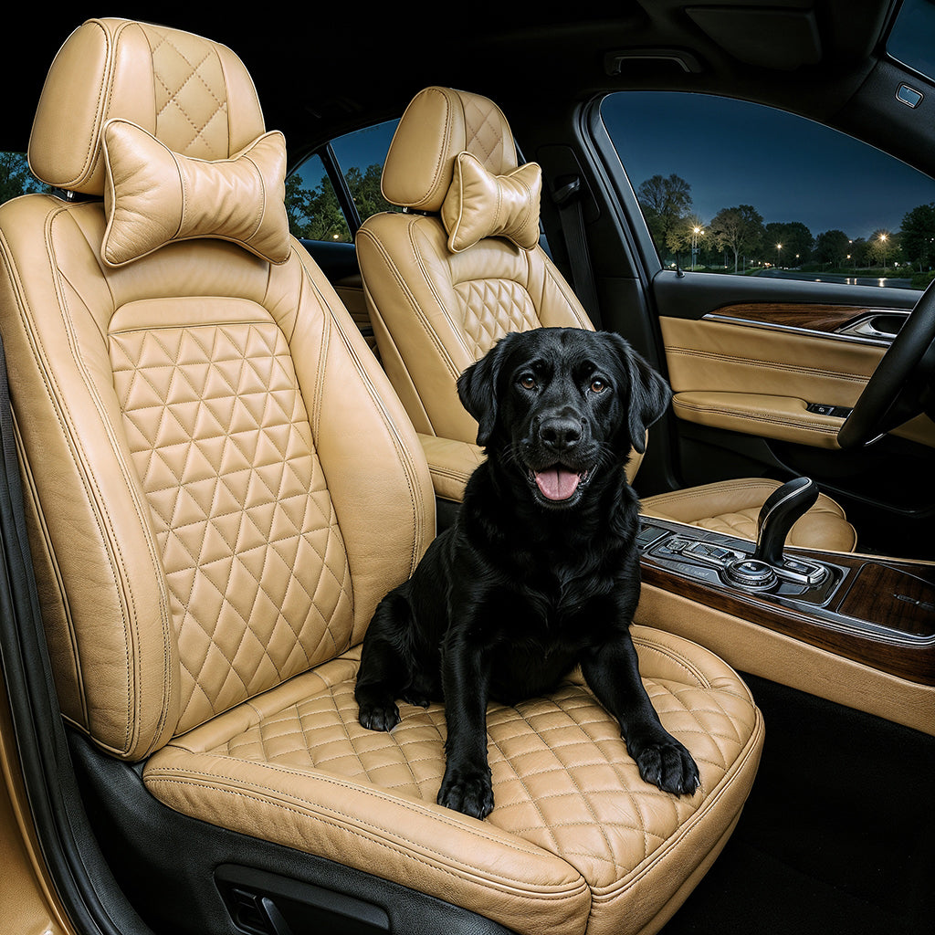 Diamond Quilted Pattern Beige