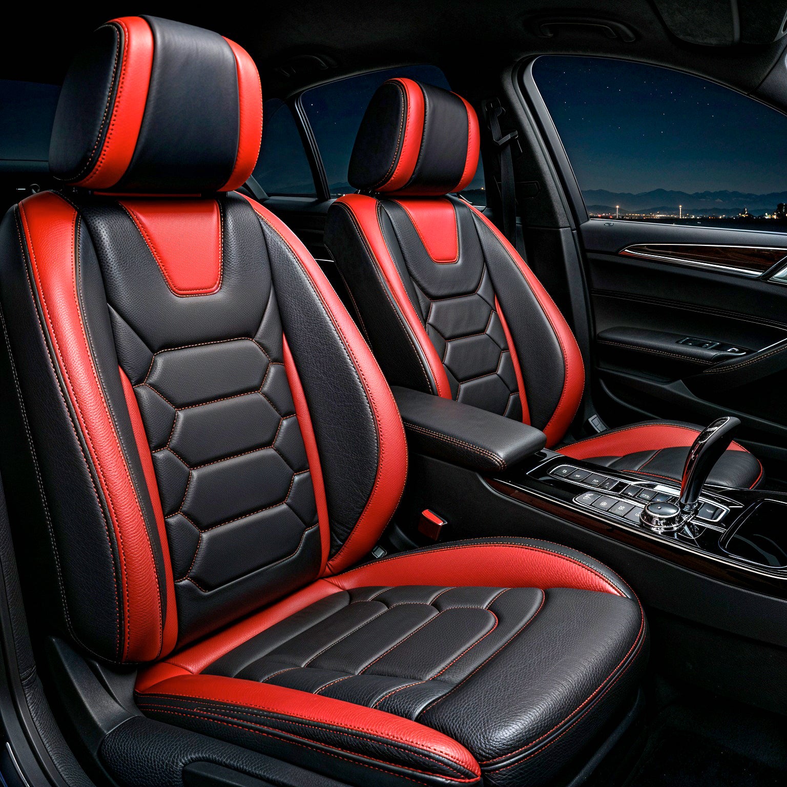 Hexagonal Quilting - Water Proof Red