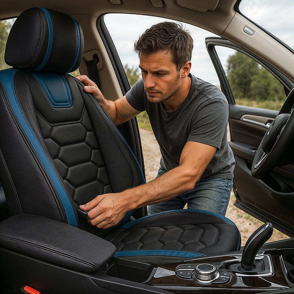 Hexagonal Quilting - Water Proof Blue