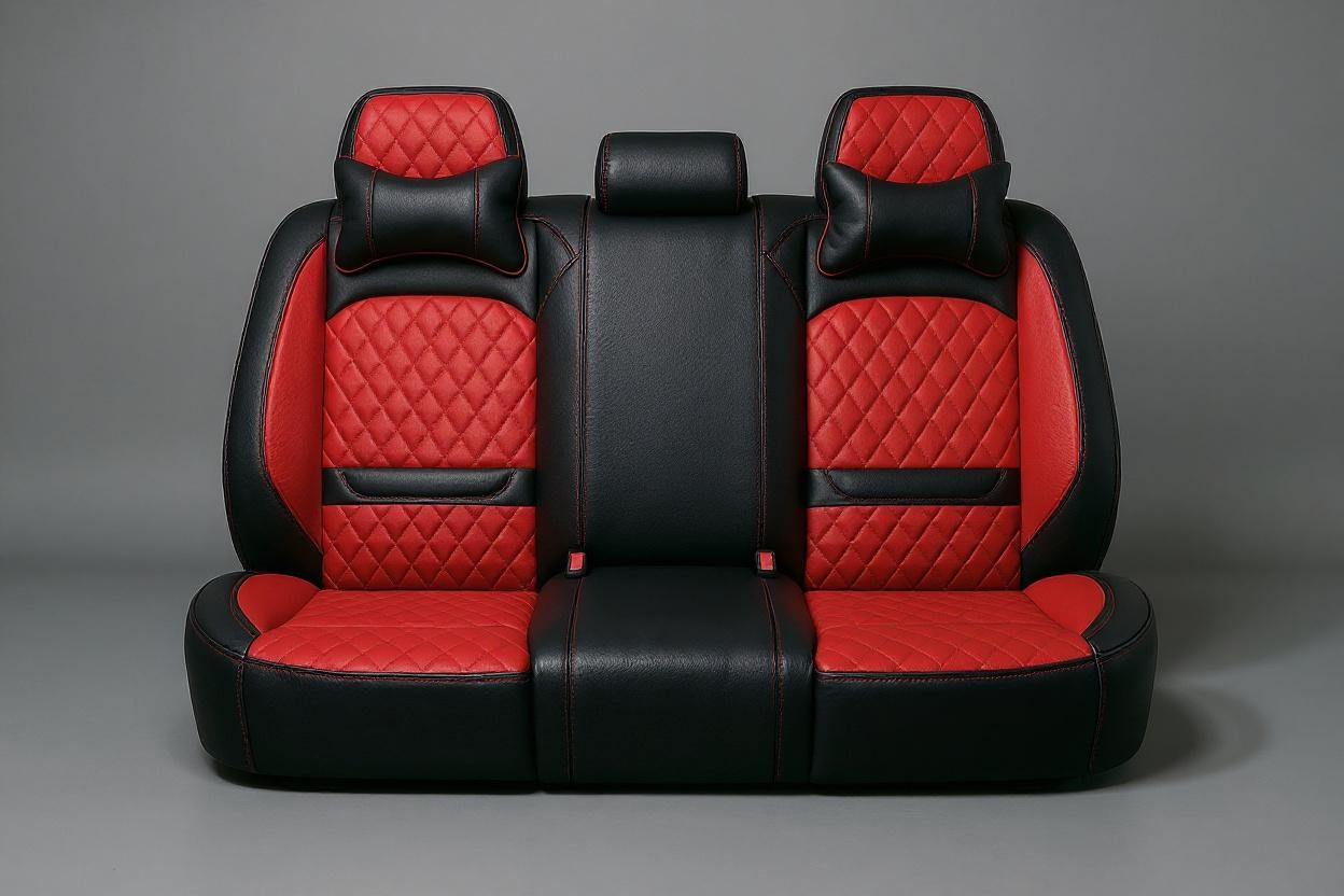 Diamond Quilted Pattern Red