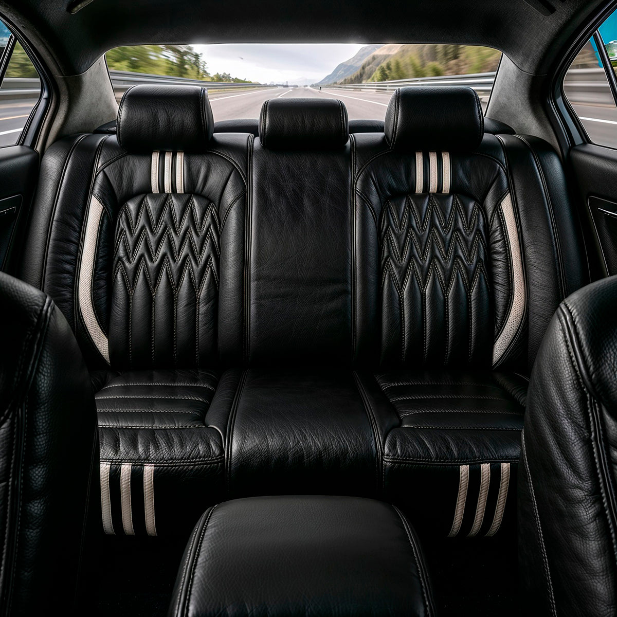 Wave Diamond Stitch Black