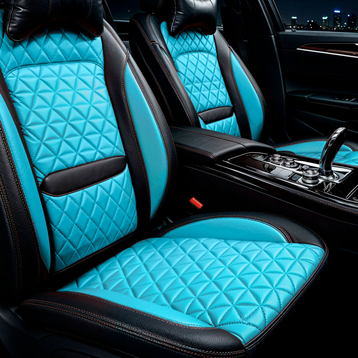 Diamond Quilted Pattern Blue