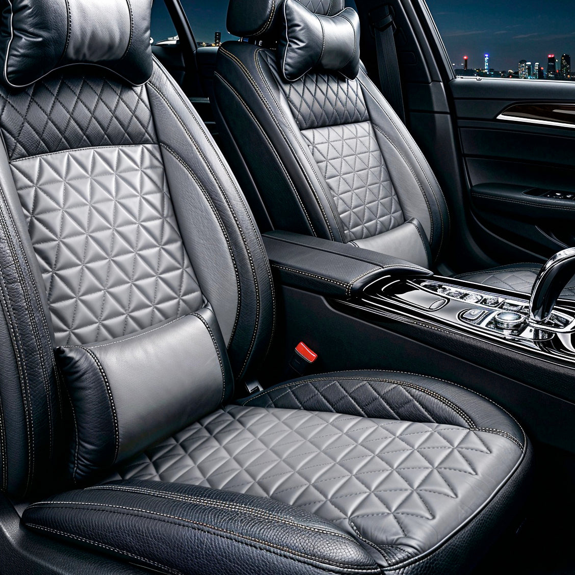 Diamond Quilted Pattern Gray