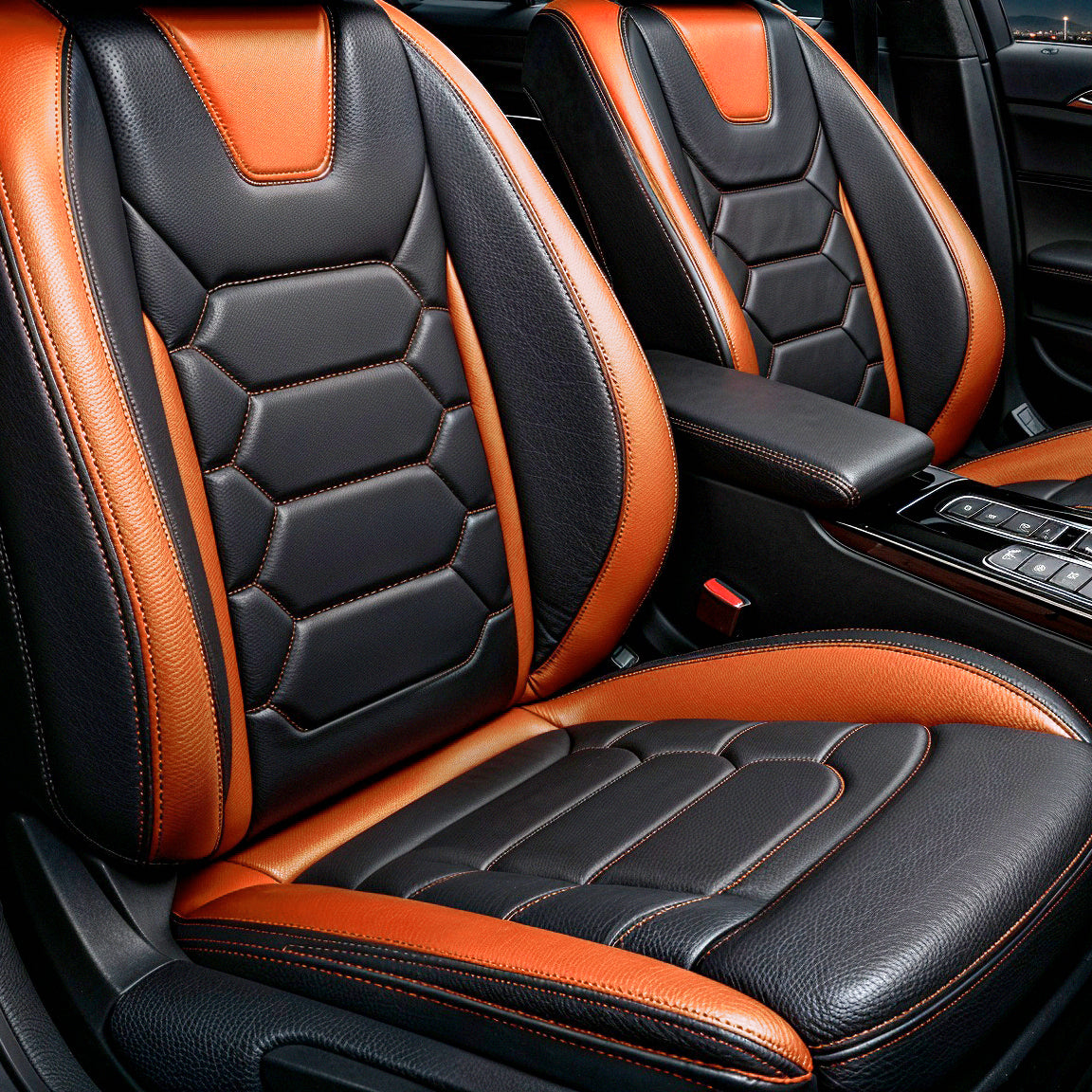 Hexagonal Quilting - Water Proof Orange