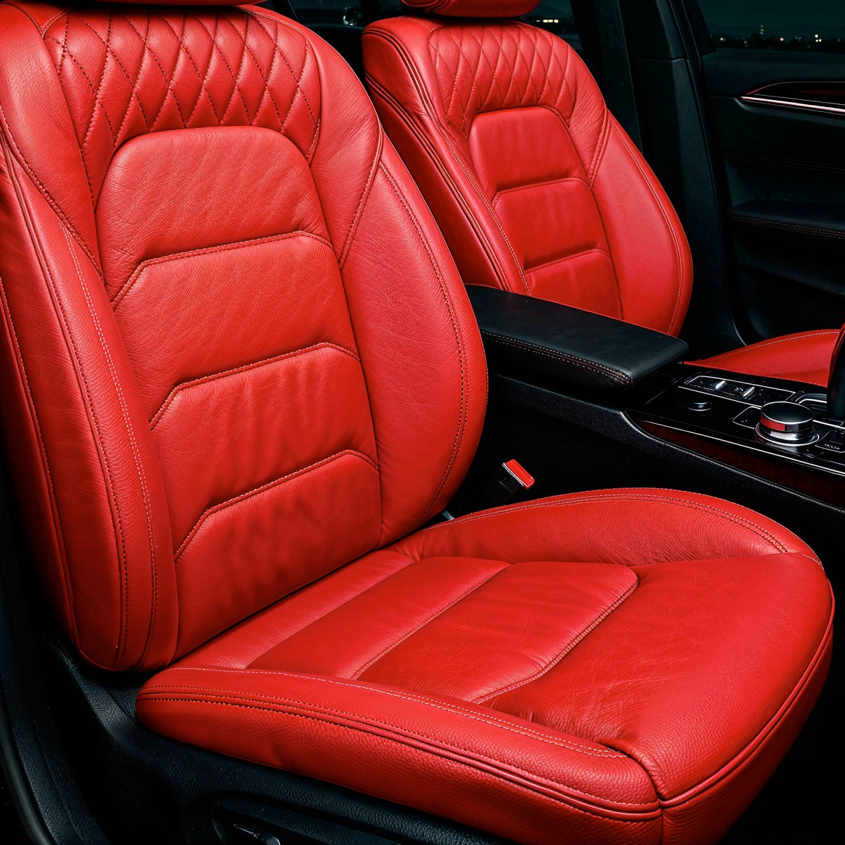 Horizontal Ribbed Pattern Red