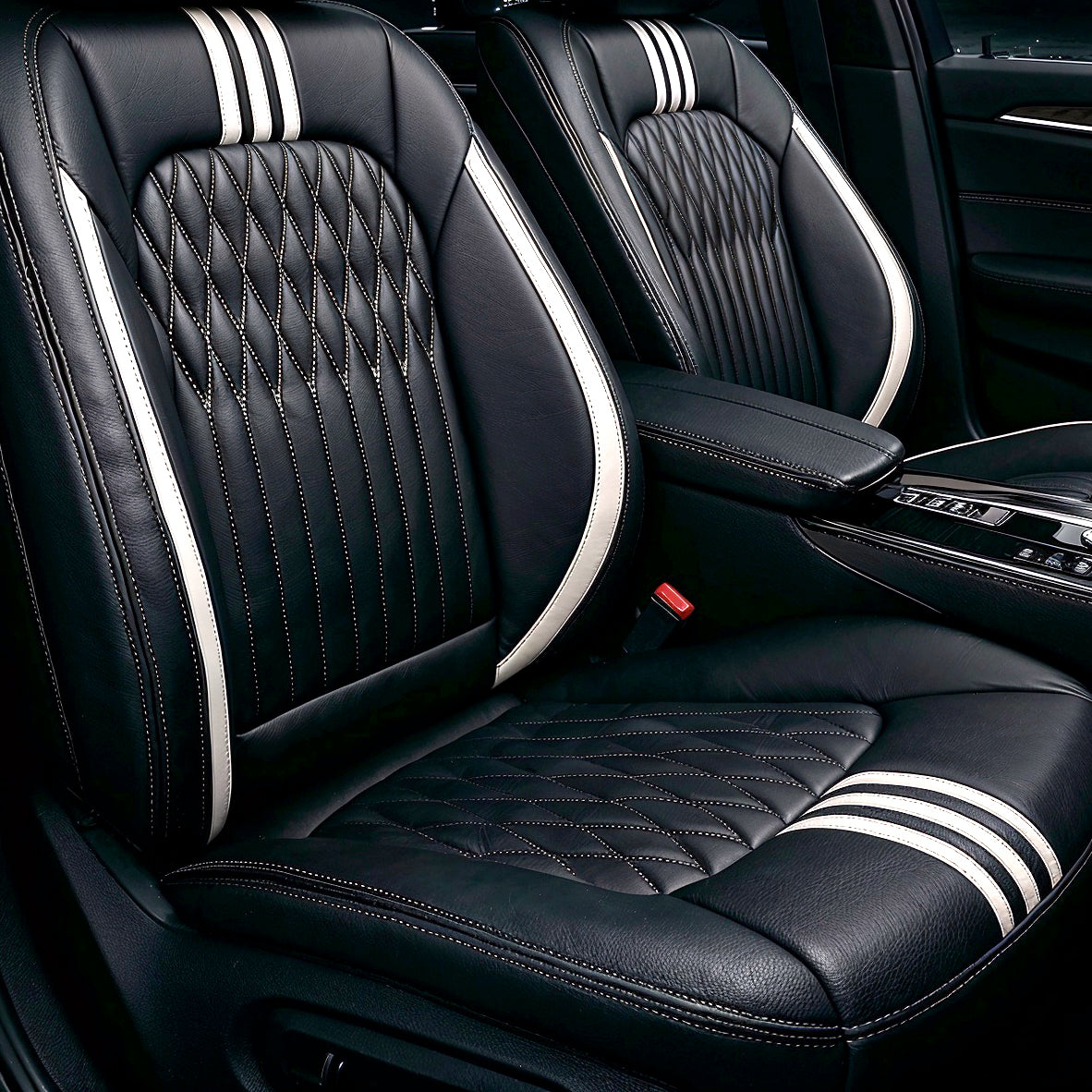 Wave Diamond Stitch Black