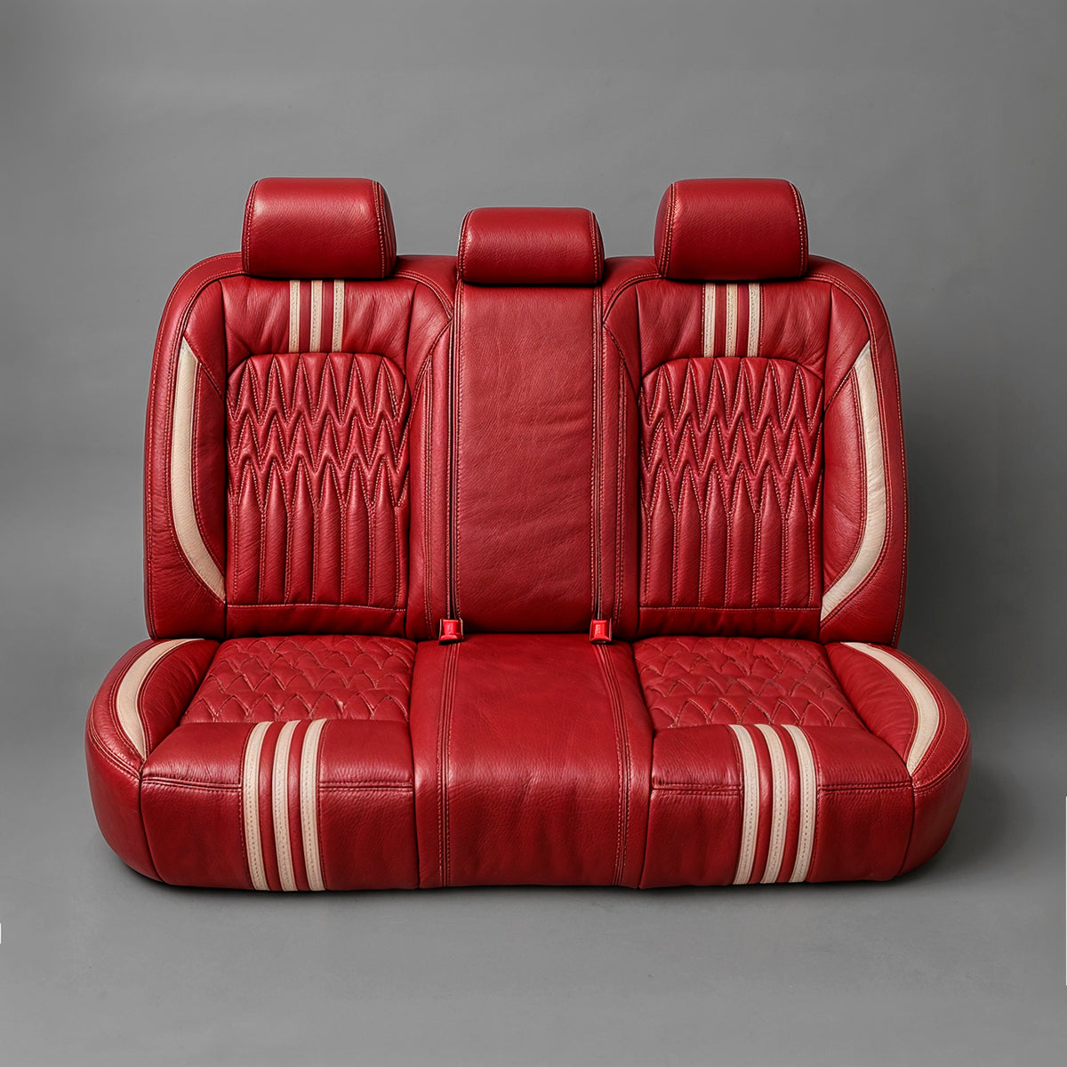 Wave Diamond Stitch Red