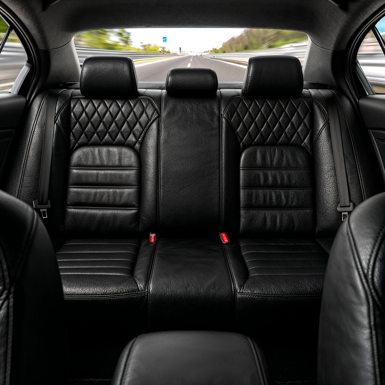 Horizontal Ribbed Pattern Black