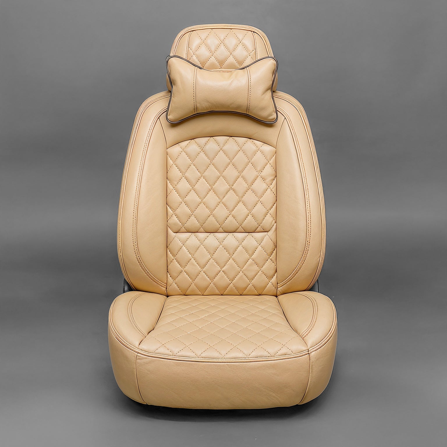 Diamond Quilted Pattern Beige