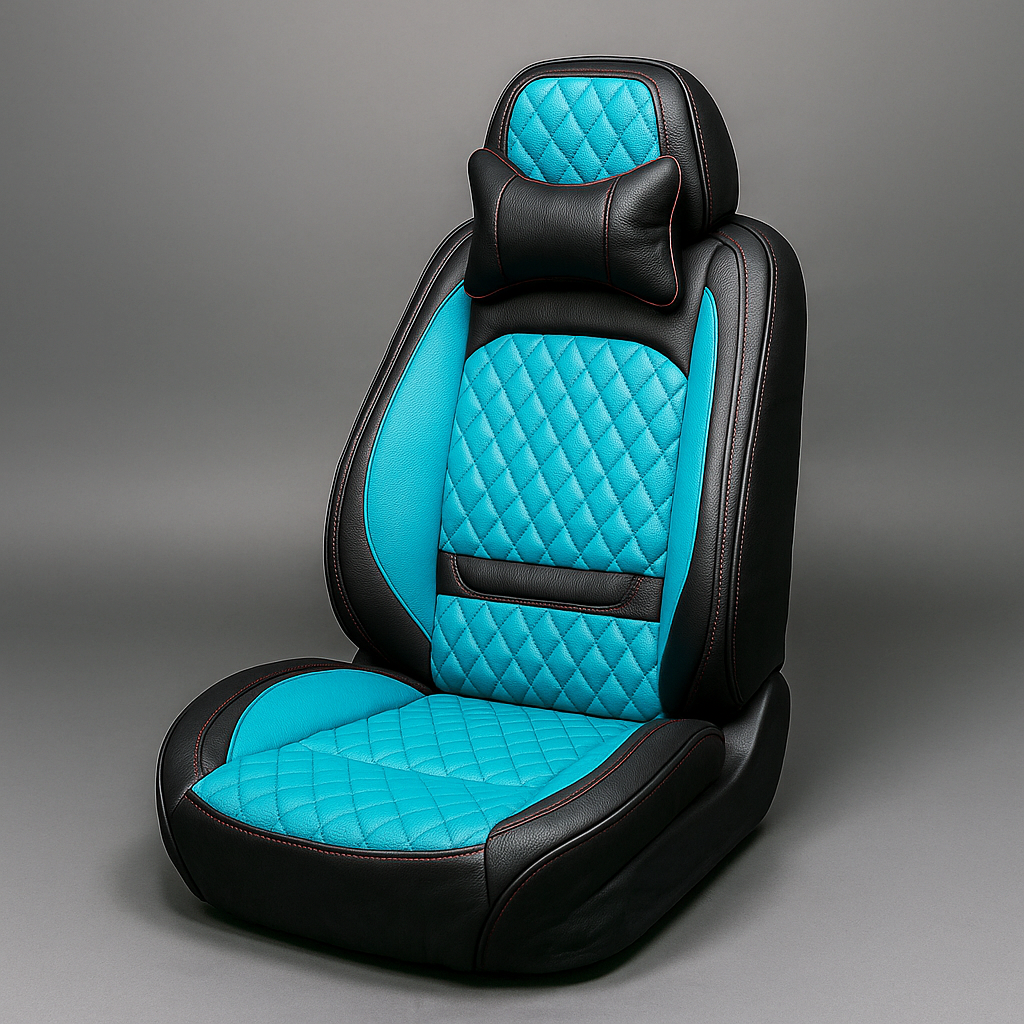 Diamond Quilted Pattern Blue