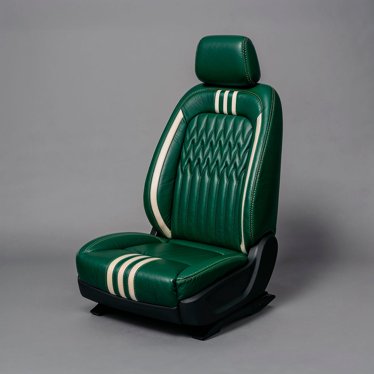 Wave Diamond Stitch Green