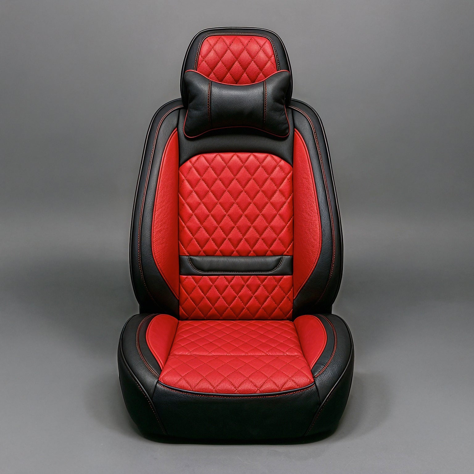 Diamond Quilted Pattern Red