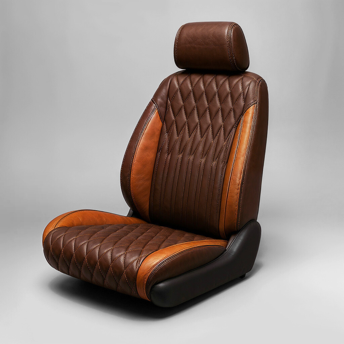 Diamond Chevron Stitching Coffee