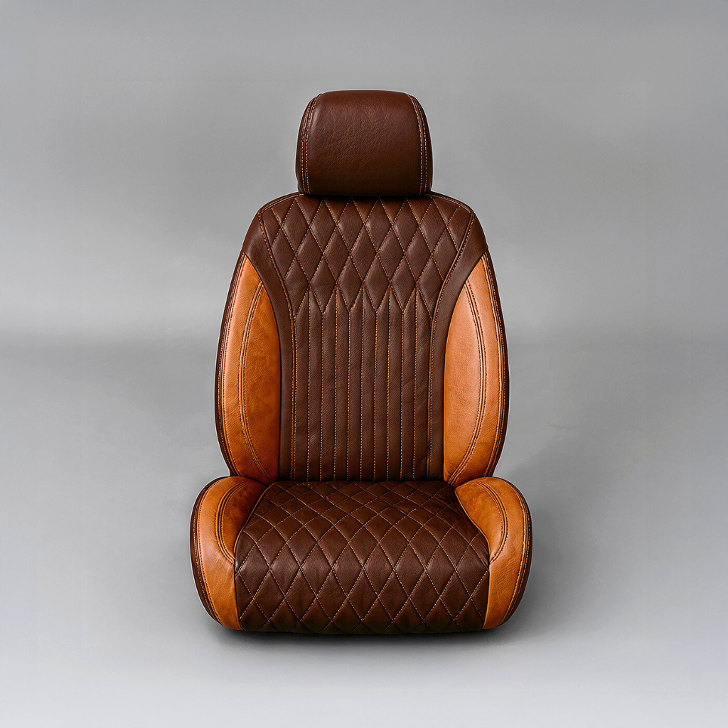 Diamond Chevron Stitching Coffee