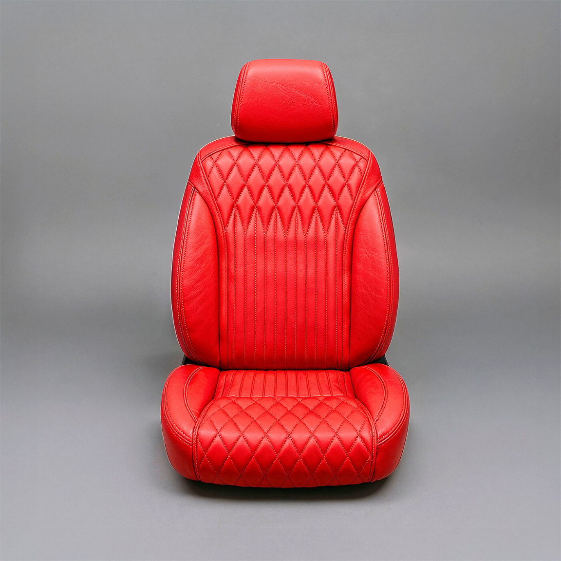 Diamond Chevron Stitching Red