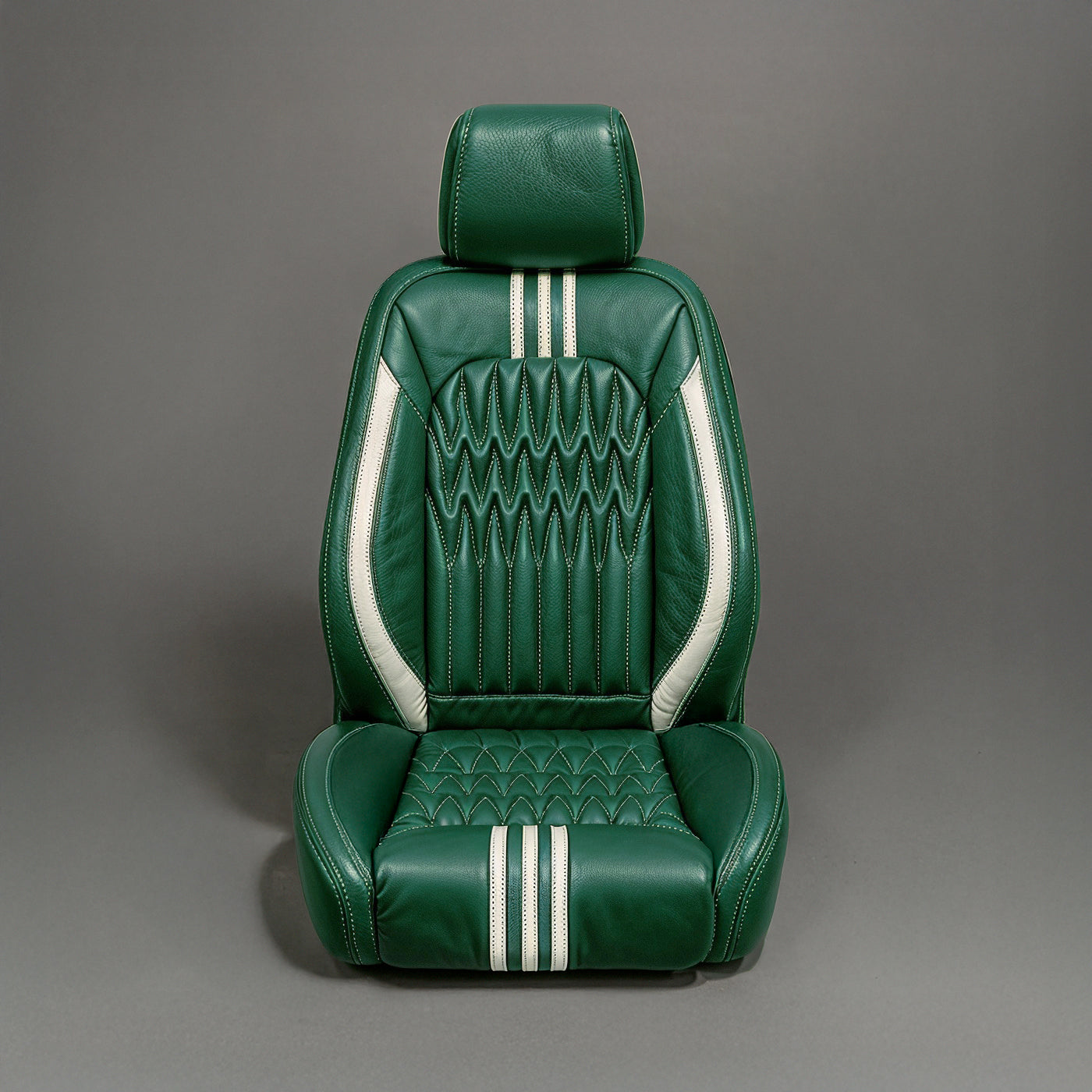 Wave Diamond Stitch Green