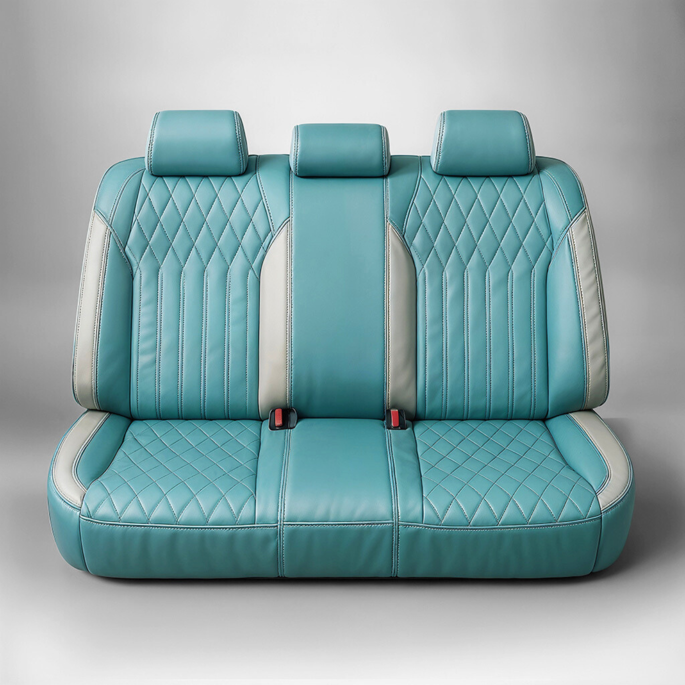 Diamond Chevron Stitching Blue