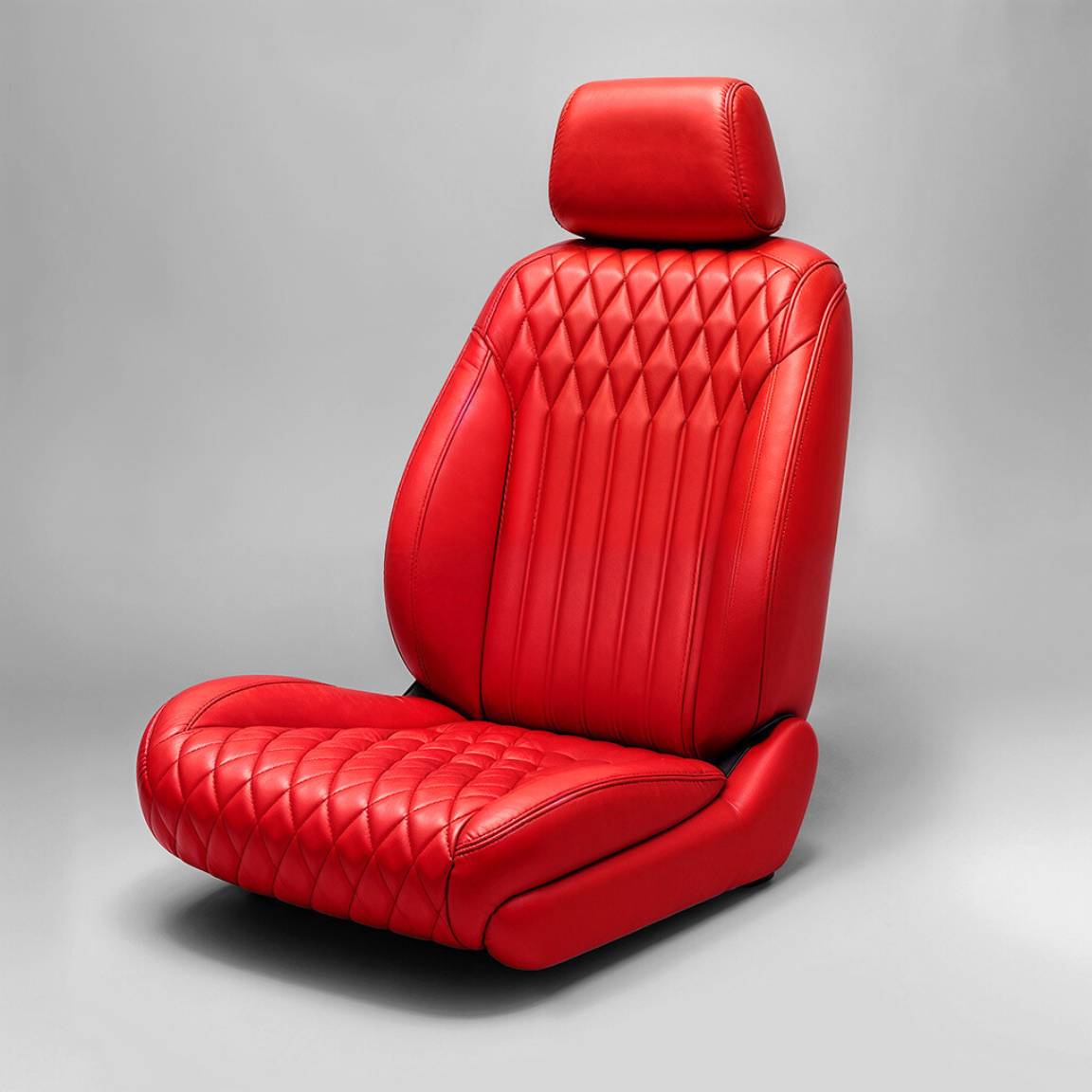 Diamond Chevron Stitching Red