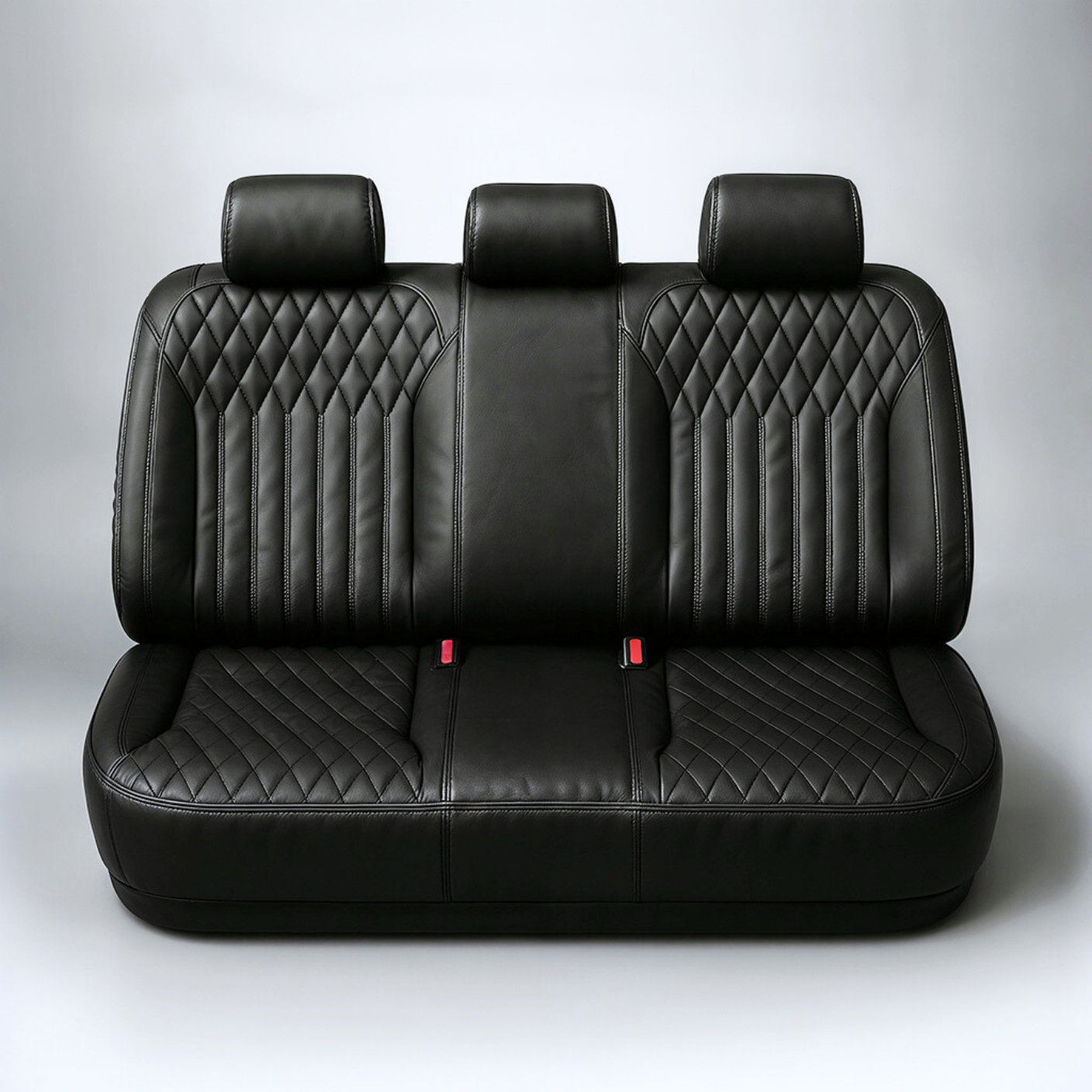 Diamond Chevron Stitching Black