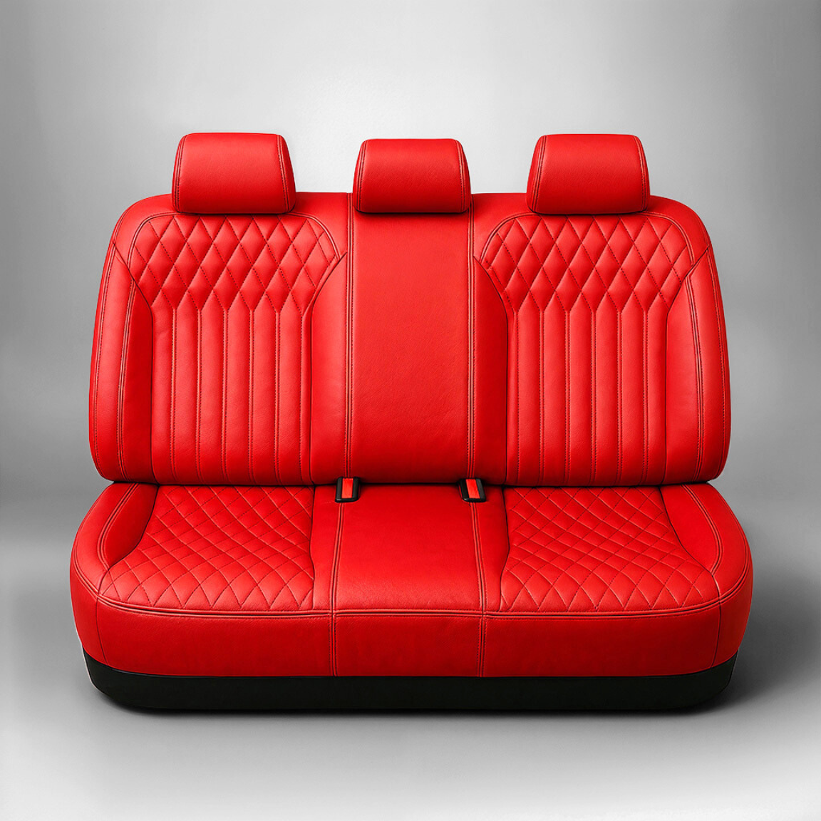 Diamond Chevron Stitching Red