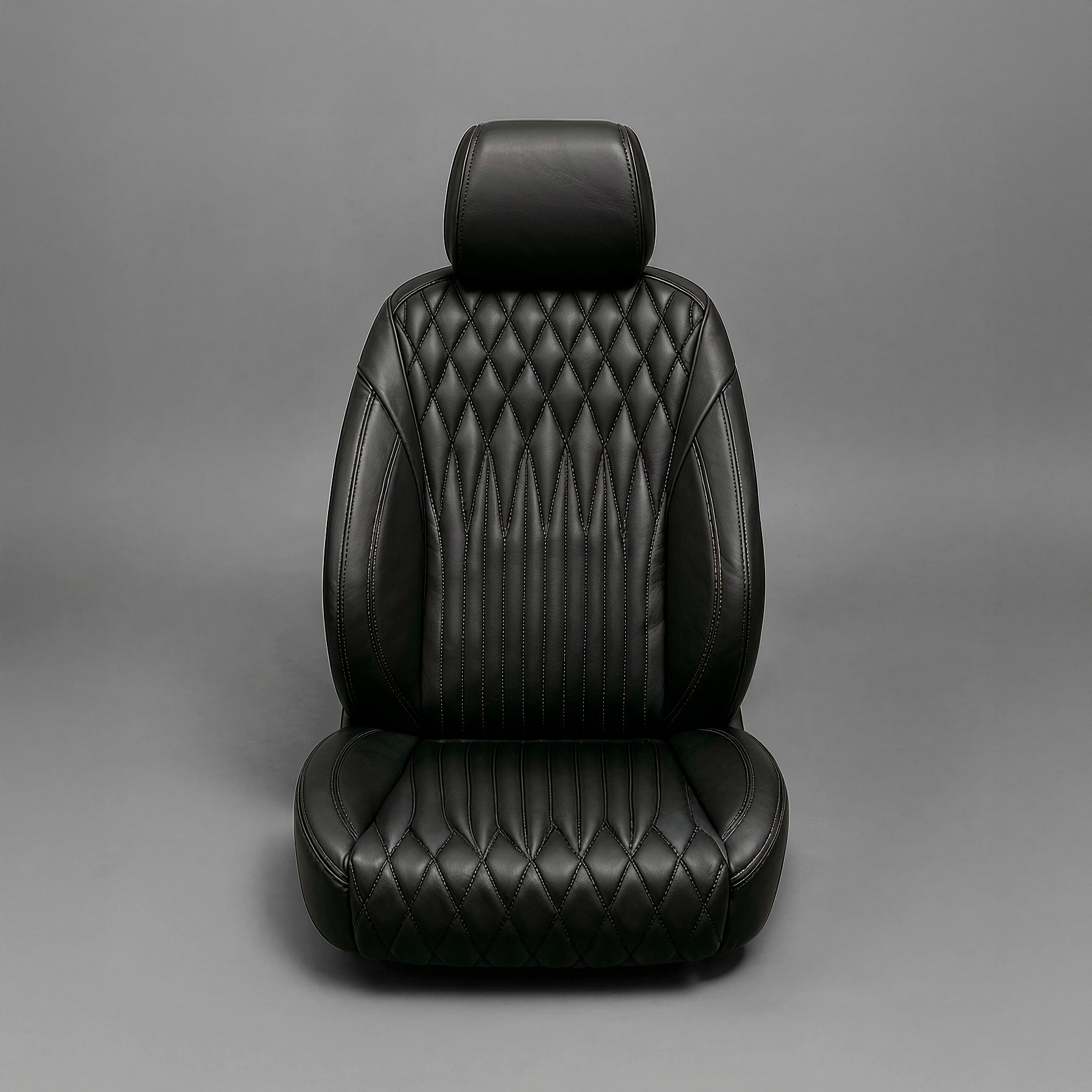 Diamond Chevron Stitching Black