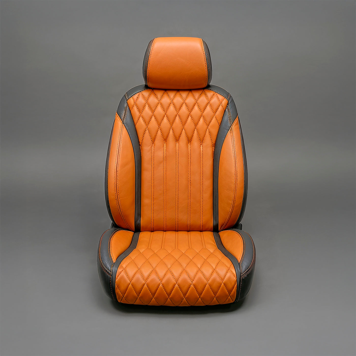 Diamond Chevron Stitching Orange