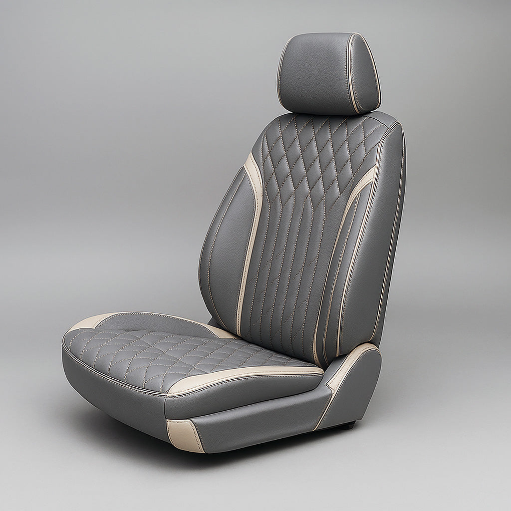 Diamond Chevron Stitching Gray