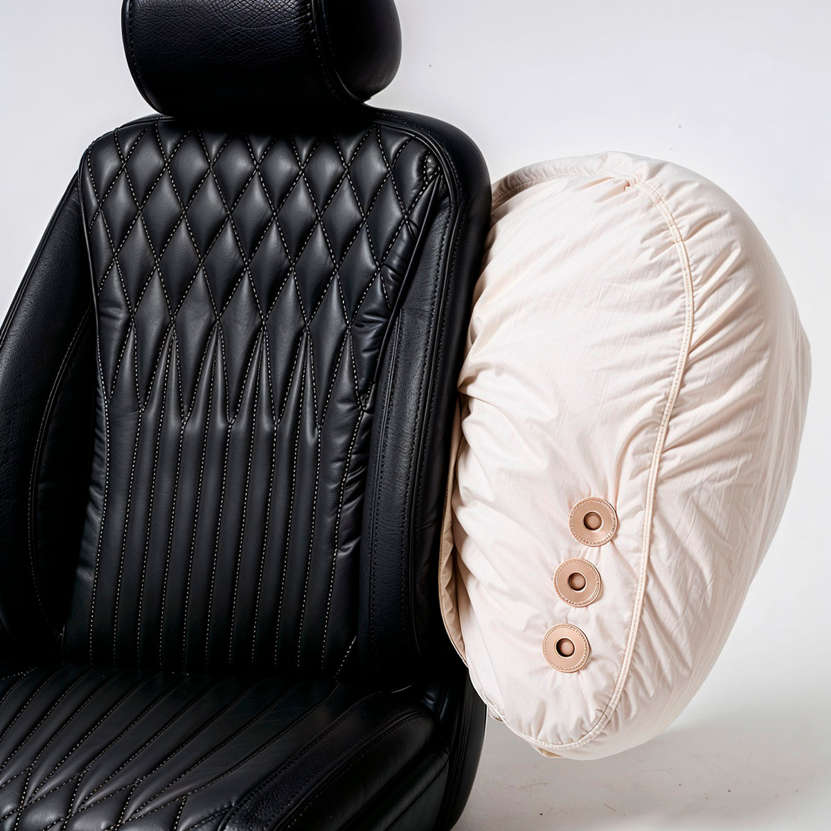 Diamond Chevron Stitching Black