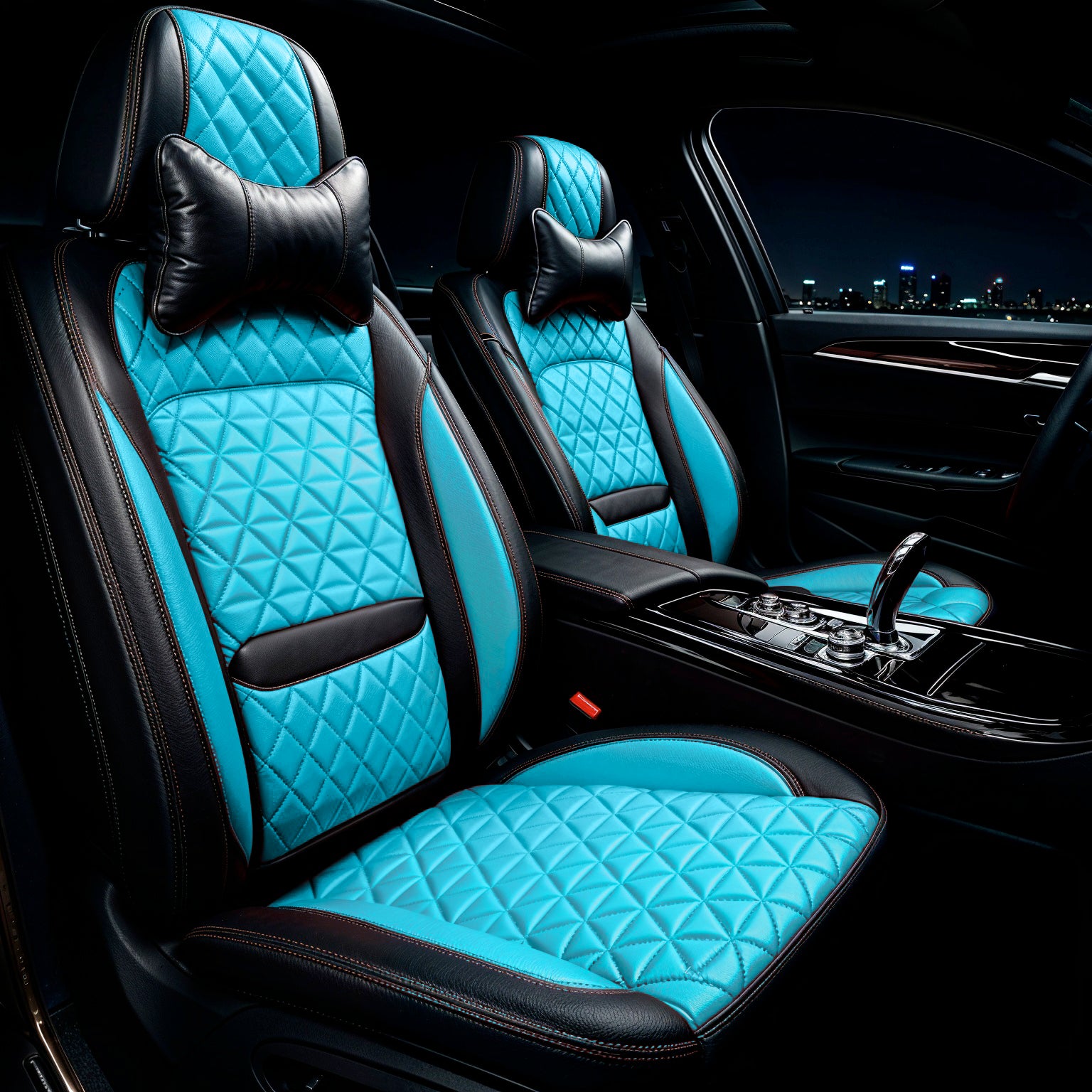 Diamond Quilted Pattern Blue