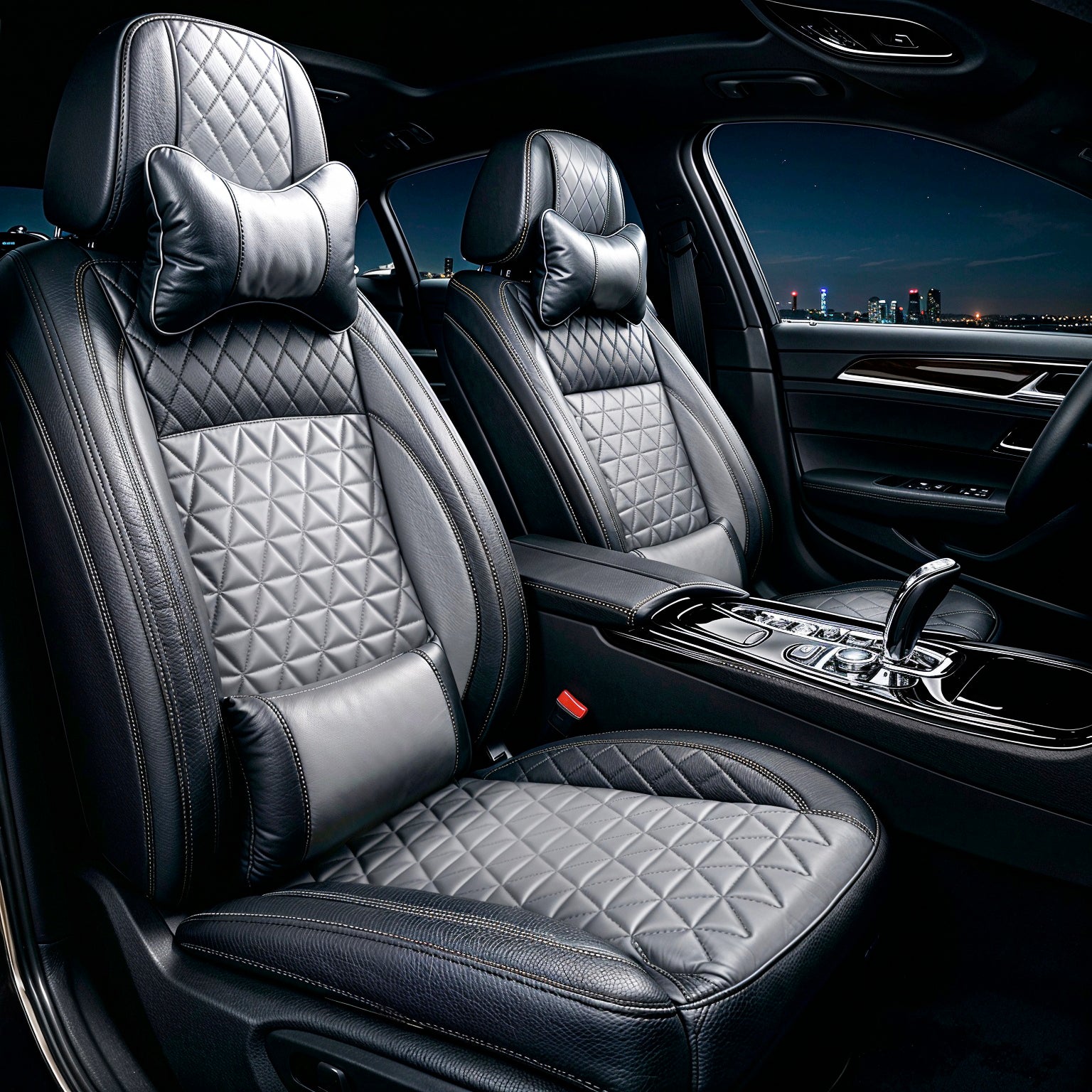 Diamond Quilted Pattern Gray