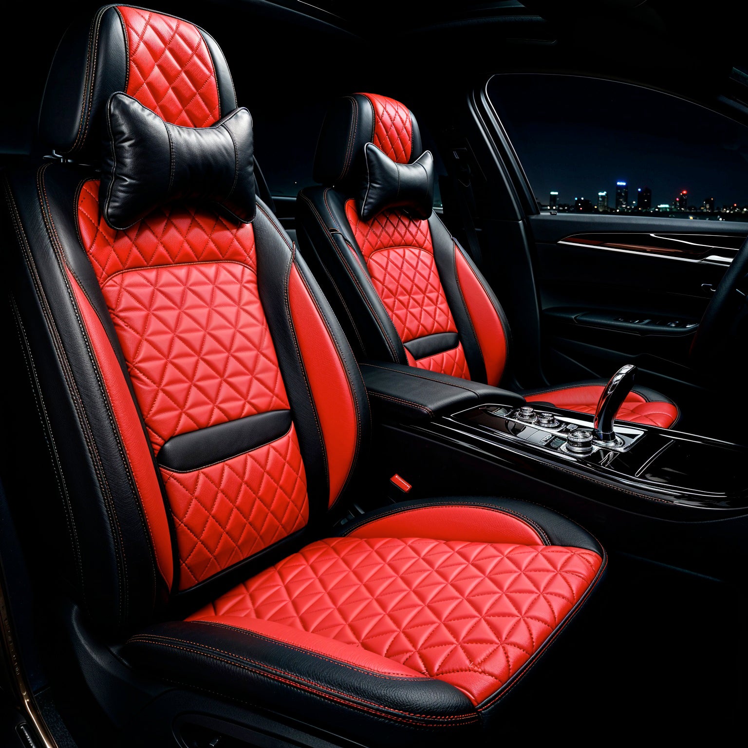 Diamond Quilted Pattern Red
