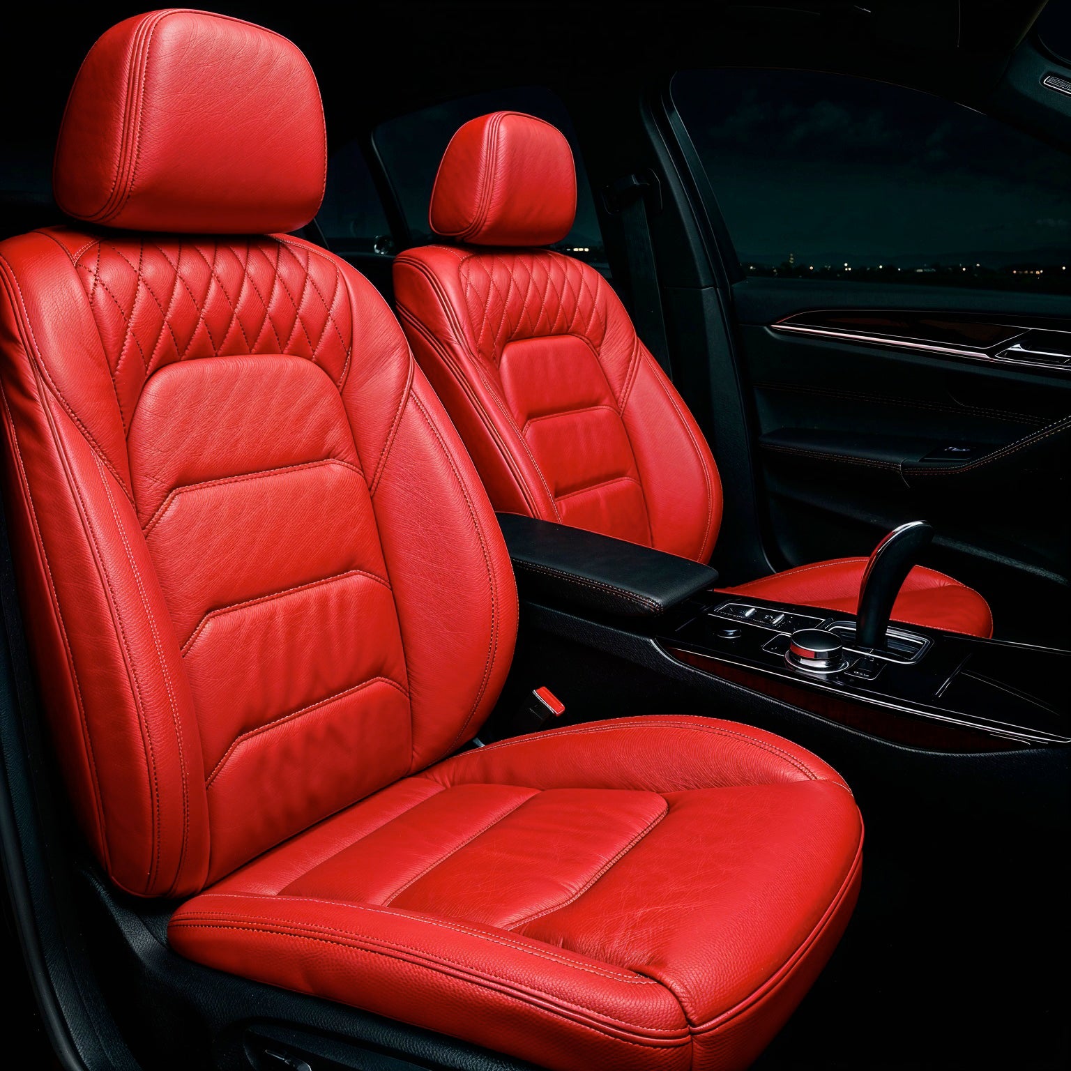 Horizontal Ribbed Pattern Red