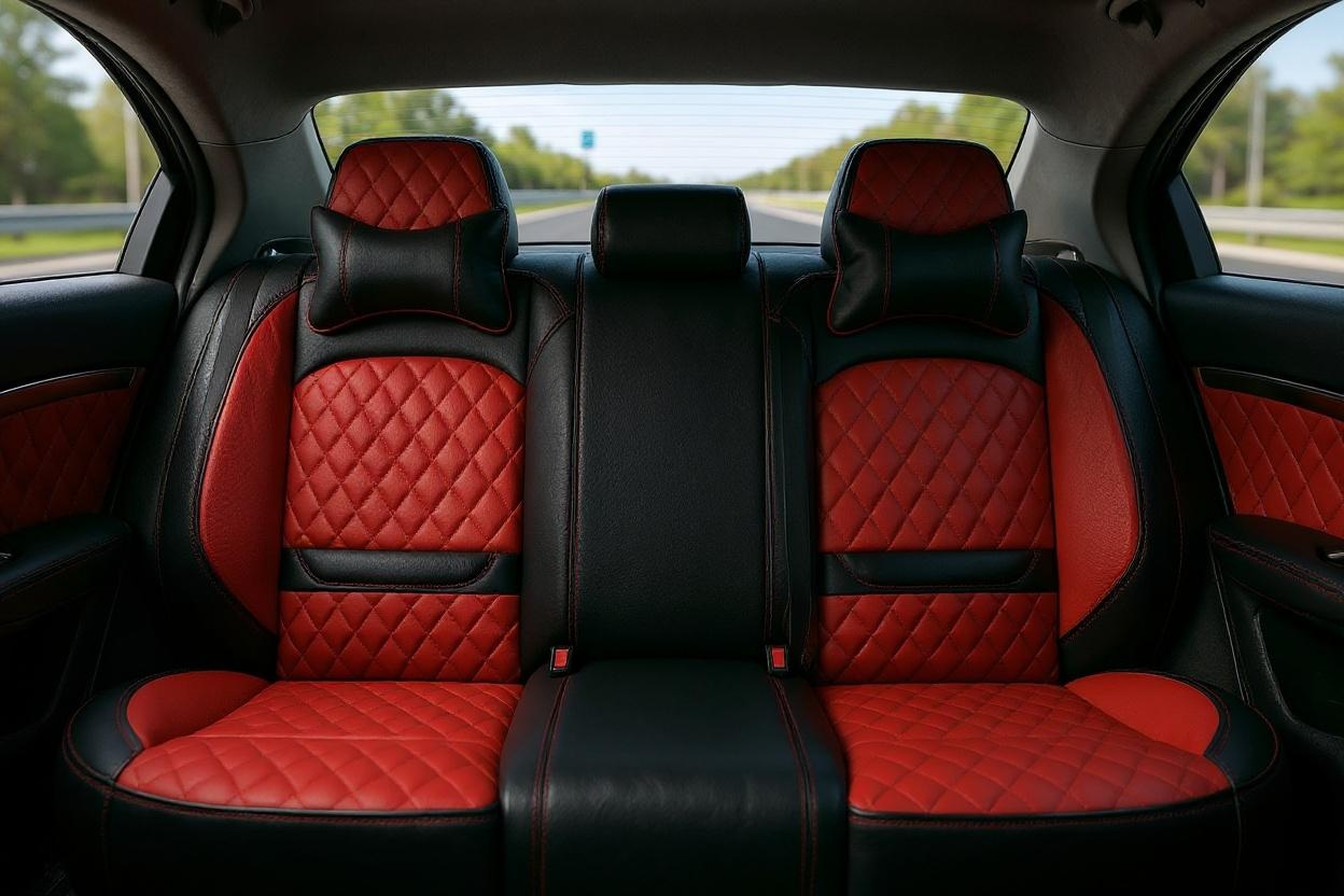 Diamond Quilted Pattern Red