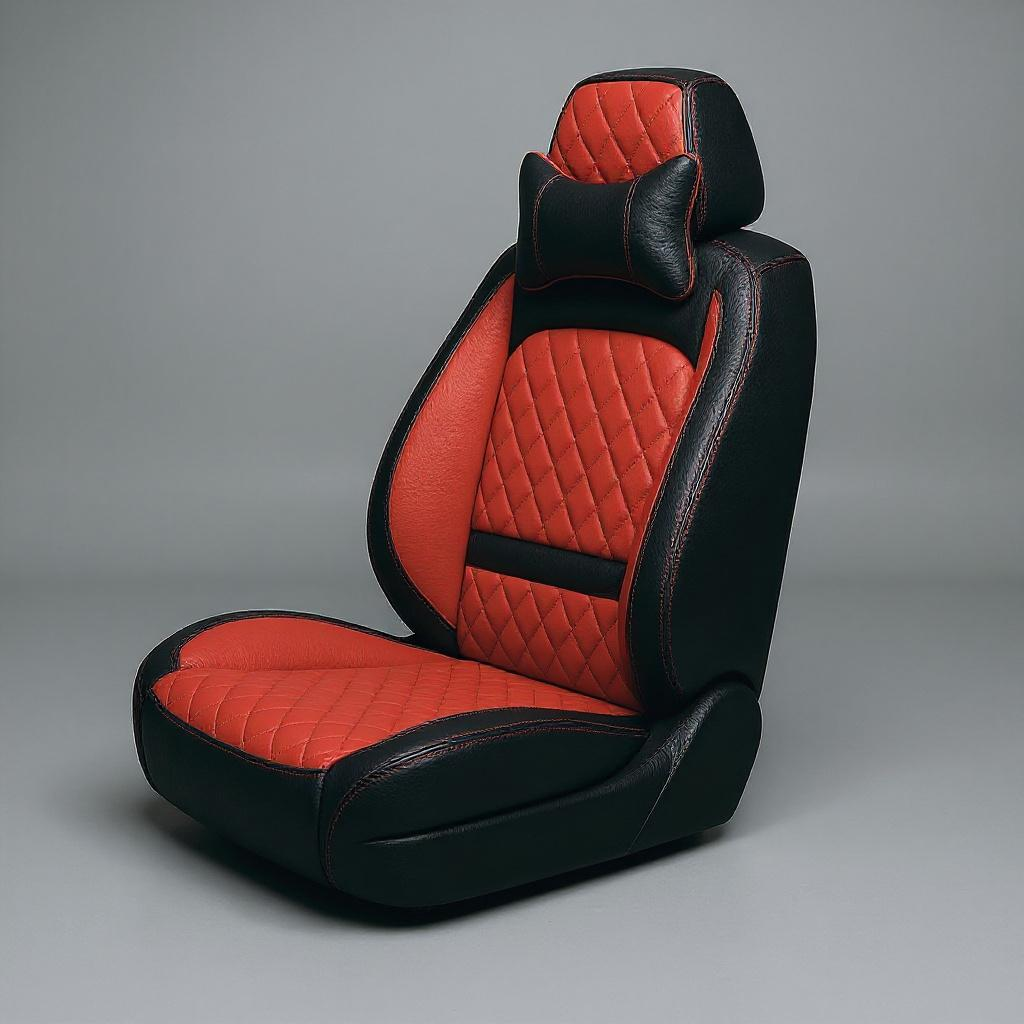 Diamond Quilted Pattern Red