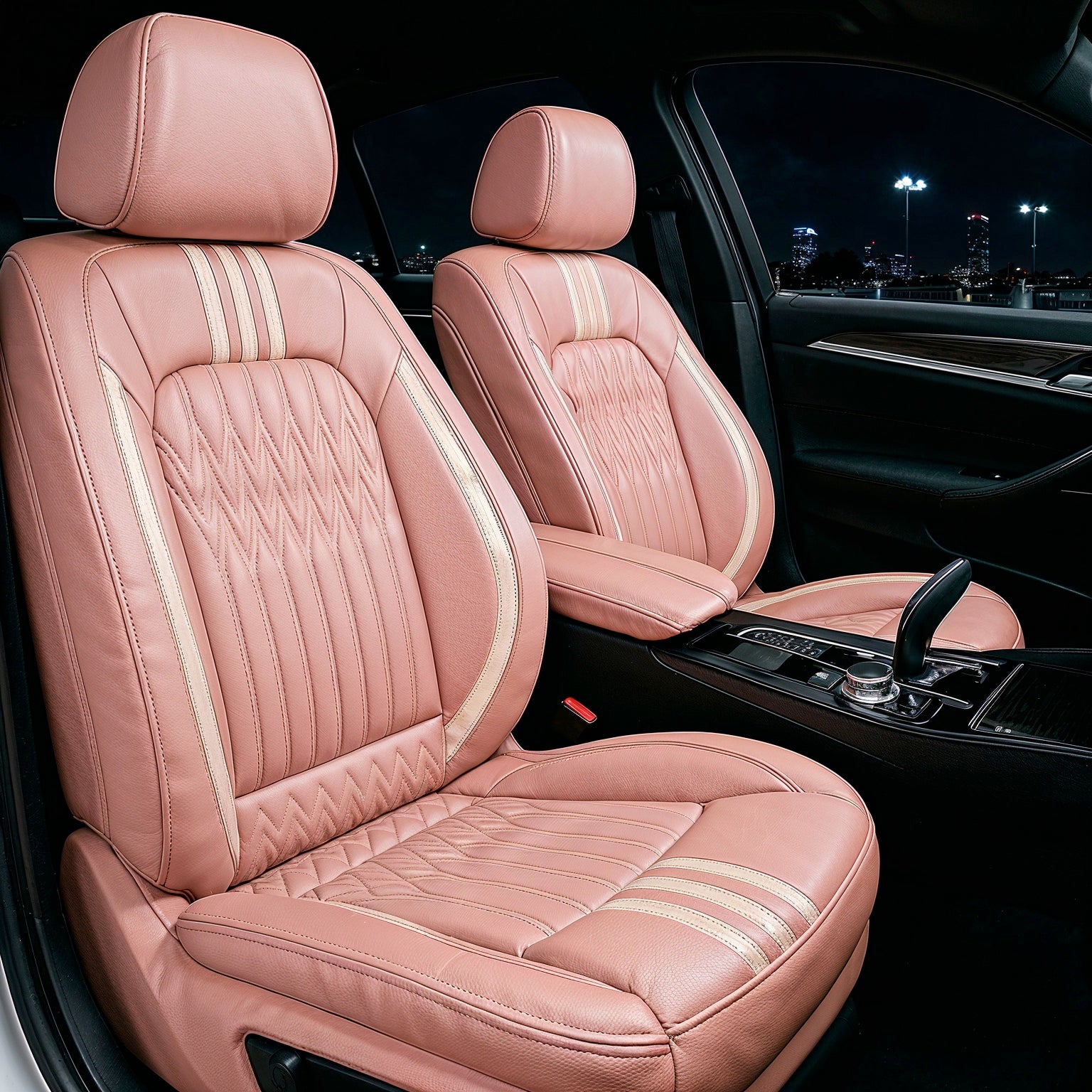 Wave Diamond Stitch Pink