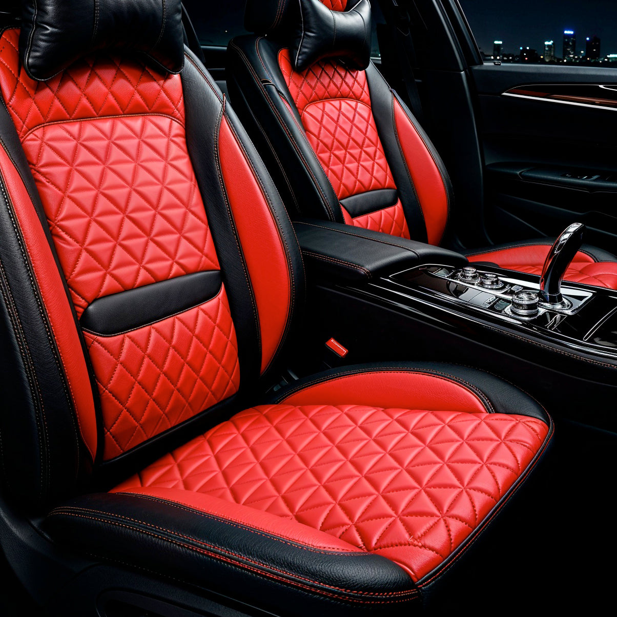 Diamond Quilted Pattern Red