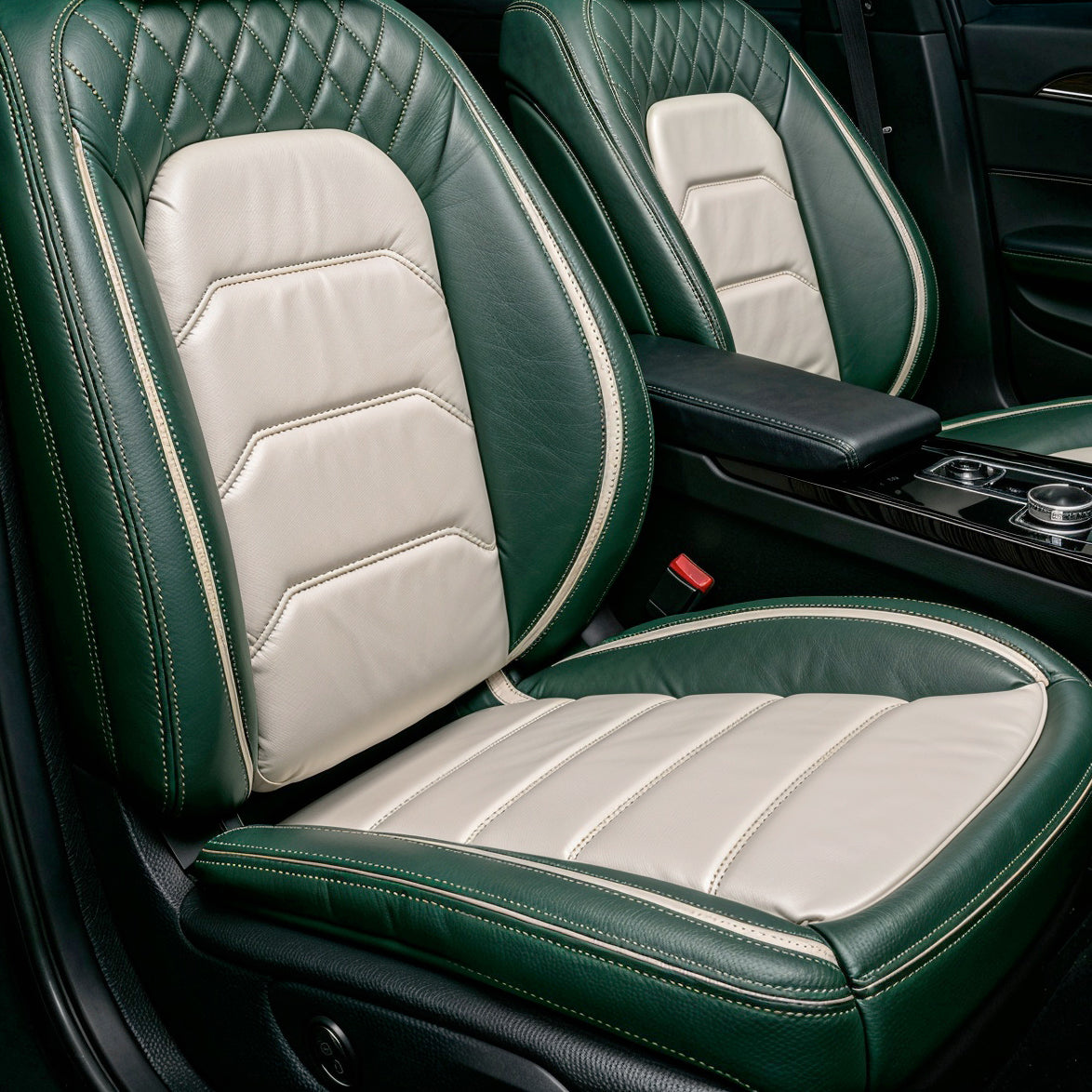 Horizontal Ribbed Pattern Green