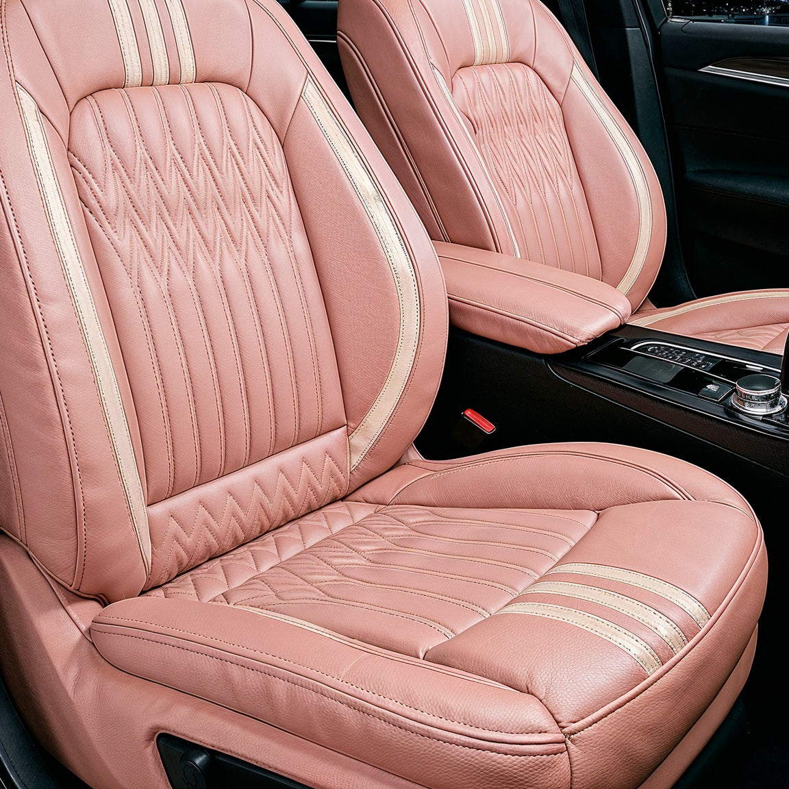 Wave Diamond Stitch Pink