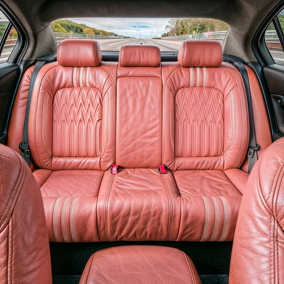 Wave Diamond Stitch Pink