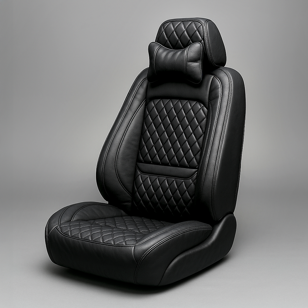 Diamond Quilted Pattern Black