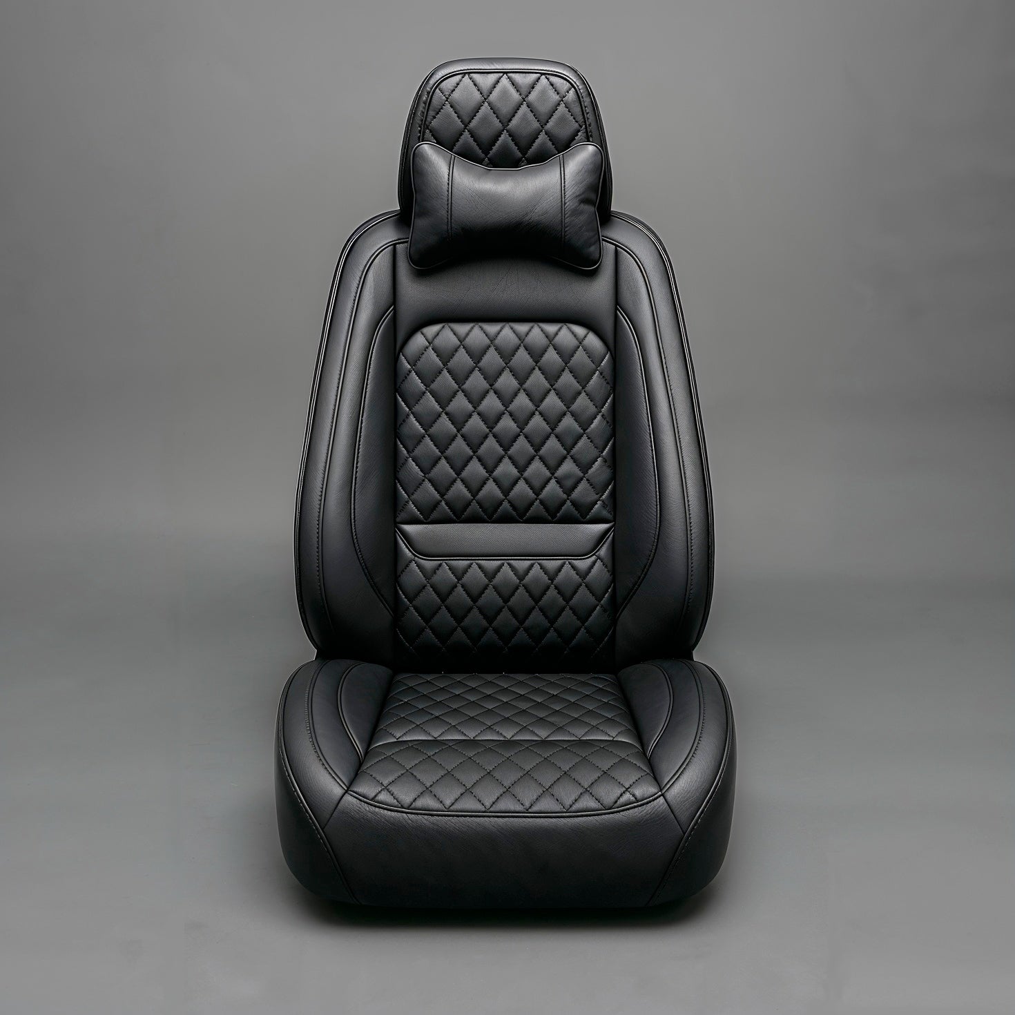 Diamond Quilted Pattern Black