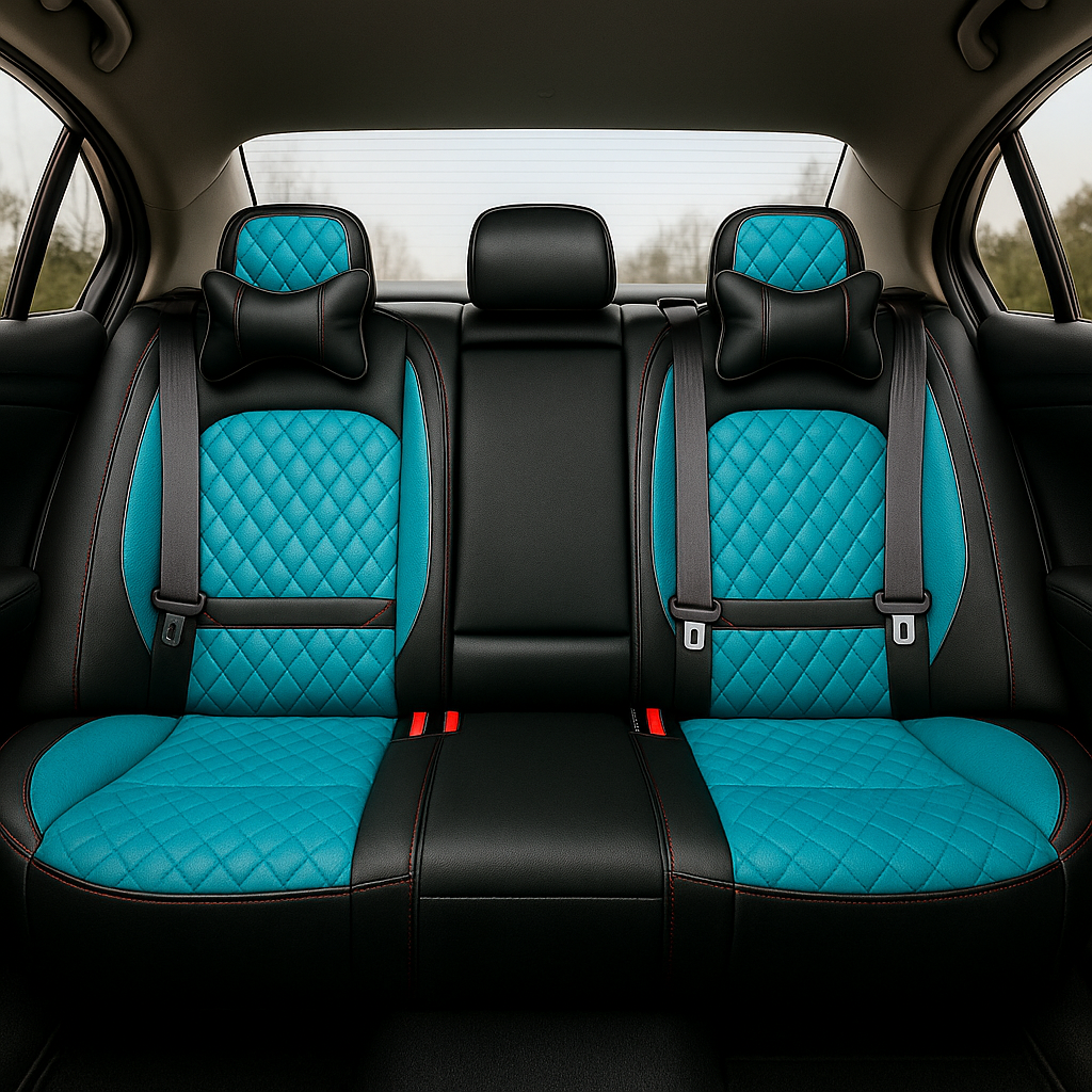 Diamond Quilted Pattern Blue